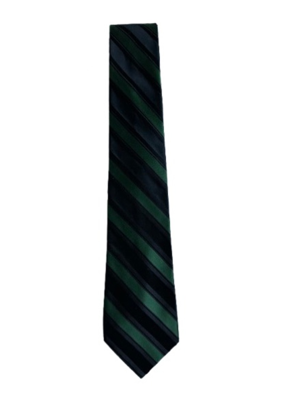 Express Black, Forest Green & Gray 100% Silk Diagonal Stripe Men's Tie, Like New
